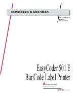 Intermec EasyCoder 501 E Installation & Operation Manual preview