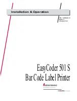 Intermec EasyCoder 501S Installation And Operation Manual предпросмотр