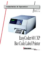 Preview for 1 page of Intermec EasyCoder 601XP Installation And Operation Manual