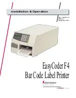 Предварительный просмотр 1 страницы Intermec EasyCoder F4 Installation & Operation Manual