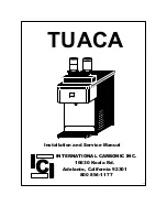 INTERNATIONAL CARBONIC TUACA Installation And Service Manual preview