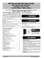 International comfort products F8MXL Installation Instructions Manual preview