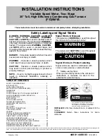 International comfort products F9MVE Installation Instructions Manual preview