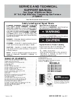 Preview for 1 page of International comfort products F9MXT0401410A Service And Technical Support Manual