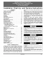 Предварительный просмотр 1 страницы International comfort products FAS Series Installation Instructions Manual