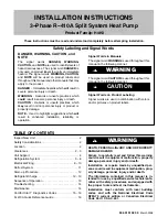 Preview for 1 page of International comfort products H4H3 Series Installation Instructions Manual