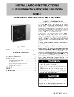 International comfort products NH4H4 Installation Instructions Manual preview