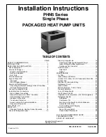 Preview for 1 page of International comfort products PHN524 Installation Instructions Manual