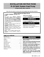 International comfort products R2H3 Series Installation Instructions Manual preview