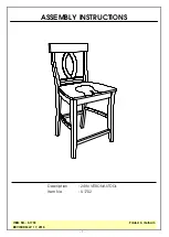 Preview for 1 page of International Concepts VERONA S-1702 Assembly Instructions