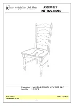 Preview for 1 page of International Concepts WHITEWOOD John Thomas C-2170 Assembly Instructions