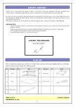 Preview for 2 page of International Concepts WHITEWOOD John Thomas C-2170 Assembly Instructions