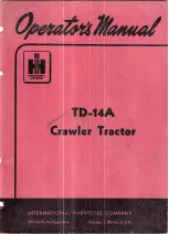 Preview for 1 page of International Harvester Company TD-14A Operator'S Manual