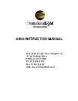 International Light Technologies A803 Series Instruction Manual preview