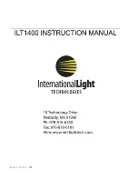 Предварительный просмотр 1 страницы International Light Technologies ILT1400 Instruction Manual