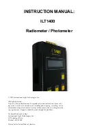 Предварительный просмотр 2 страницы International Light Technologies ILT1400 Instruction Manual