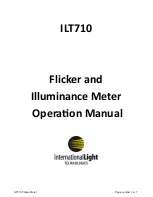 Предварительный просмотр 1 страницы International Light Technologies ILT710 Operation Manual