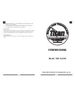 Предварительный просмотр 3 страницы International Ozone Titan 1000 Owner'S Manual