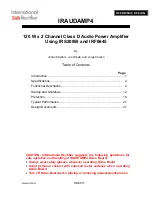 Preview for 1 page of International Rectifier IRAUDAMP4 Manual