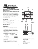 International Refrigeration Products MEDALLION SERIES Installation & Operating Instructions предпросмотр