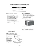 Preview for 8 page of International Refrigeration Products WA410YR User Manual