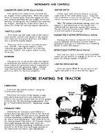 Preview for 8 page of International CUB CADET 100 Operator'S Manual