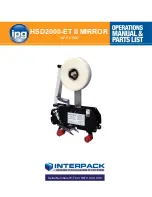 Interpack HSD2000-ET II MIRROR Operations Manual & Parts List preview