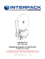 Preview for 1 page of Interpack HSD2000 ET II RC Operation Manual And Parts List