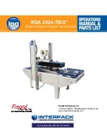 Предварительный просмотр 1 страницы Interpack ipg RSA 2024-TB/2" Operations Manual & Parts List