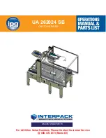 Interpack IPG UA 262024 SB Operations Manual & Parts List preview