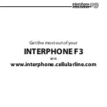 Preview for 5 page of Interphone PASSENGER F3 Instruction Manual