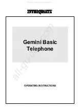 Interquartz Gemini Basic Operating Instructions Manual preview