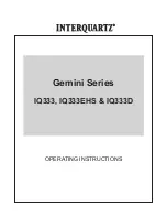 Interquartz Gemini IQ333 Operating Instructions Manual preview