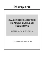 Interquartz IQ750 Operating Instructions Manual preview