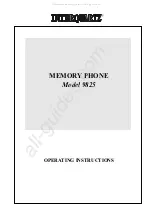 Preview for 1 page of Interquartz Memory Phone 9825 Operating Instructions Manual