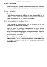 Preview for 8 page of Interquartz Memory Phone 9825 Operating Instructions Manual