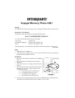 Предварительный просмотр 1 страницы Interquartz Voyager 9281 User Manual