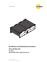 Interroll Diverter SH 1500 Installation And Operating Instructions Manual preview