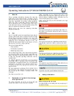 Preview for 3 page of Intertec Data Systems CP MEGATHERM D.A HI series Operating Instructions Manual