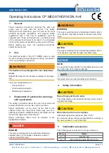 Предварительный просмотр 3 страницы Intertec Data Systems CP MEGATHERM DN.A HI Operating Instructions Manual