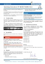 Preview for 7 page of Intertec Data Systems CP MICROTHERM DC.A Operating Instructions Manual