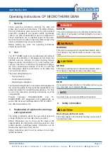 Предварительный просмотр 3 страницы Intertec Data Systems CP MICROTHERM DENA Operating Instructions Manual