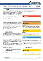 Preview for 3 page of Intertec Data Systems CP MULTITHERM D.A HI Operating Instructions Manual