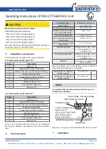 Preview for 4 page of Intertec Data Systems CP MULTITHERM D.A HI Operating Instructions Manual