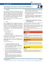 Preview for 3 page of Intertec Data Systems SL BLOCKTHERM DB.A Operating Instructions Manual