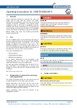 Preview for 3 page of Intertec Data Systems SL VARITHERM DPA Operating Instructions Manual