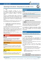 Preview for 3 page of Intertec Data Systems TC D Operating Instructions Manual