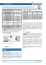 Preview for 4 page of Intertec Data Systems TC D Operating Instructions Manual