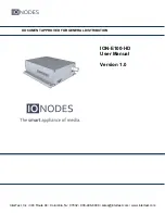 Preview for 1 page of InterTest IONODES ION-E100-HD User Manual