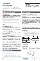 Intesis INBACLON 0000 Series Installation Sheet preview